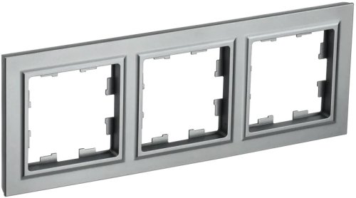 Рамка универсальная IEK Brite РУ-3-БрС 3-м. сталь фото Рамка универсальная IEK Brite РУ-3-БрС 3-м. сталь картинка